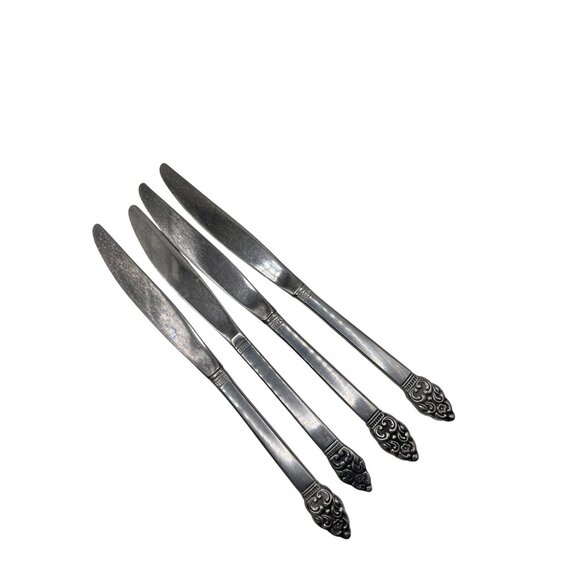 Oneida Silver Vinland Stainless Steel Knives 4 1989 Discontinued Collectible - Picture 3 of 4